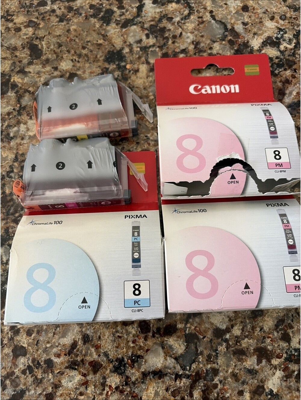 Canon CLI8PM CLI8PC CLI-8) Ink Photo Magenta NEW SEALED (5)